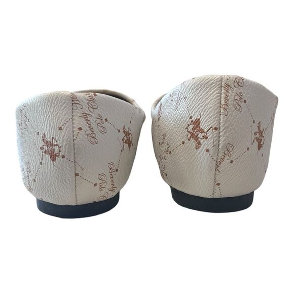NWOB Beverly Hills Polo Club | Cream Tan Logo Slip on Flats - Picture 4 of 5
